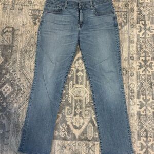7 For All Mankind Light Blue Straight Leg Jeans